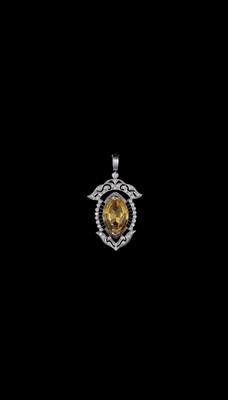 A brilliant and citrine pendant - Gioielli