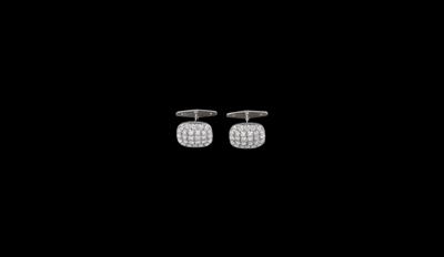 A pair of brilliant cufflinks total weight c. 5 ct - Gioielli