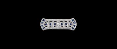 A brilliant and sapphire brooch - Jewellery