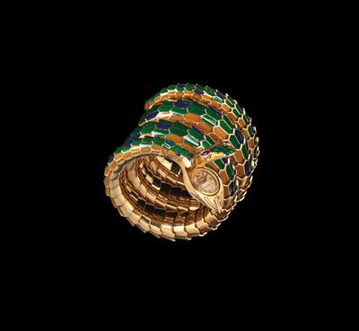 A Serpenti lady’s jewellery watch by Bulgari and Jaeger Le Coultre, from an old European aristocratic collection - Gioielli