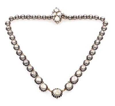 A diamond necklace, total weight c. 11 ct - Jewellery