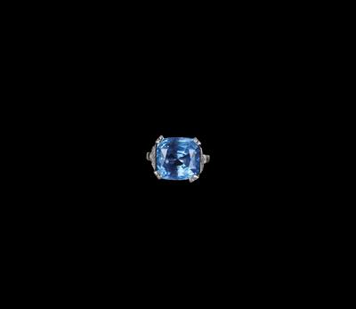 Diamantring mit unbehandeltem Saphir ca. 15 ct - Juwelen