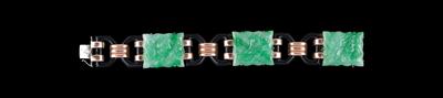A jade and onyx bracelet - Klenoty