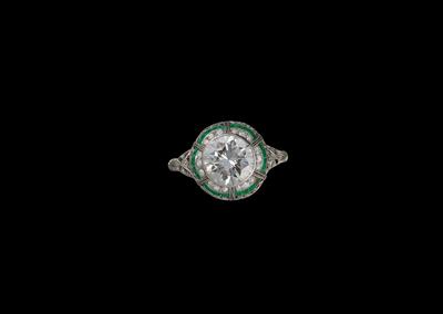 Brillant Smaragd Ring - Juwelen