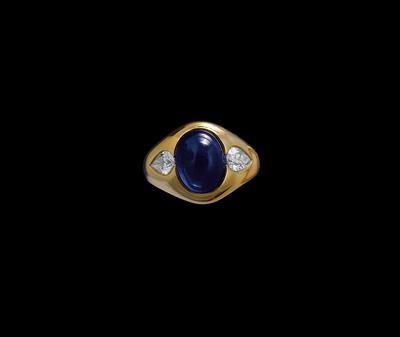 A Diamond and Sapphire Ring by Bulgari, from an Old European Aristocratic Collection - Gioielli