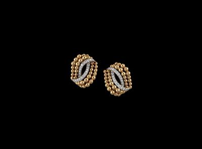 A Pair of Brilliant Ear Clips by Cartier, from an Old European Aristocratic Collection, Total Weight c. 2 ct - Jewellery