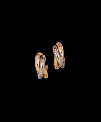 A Pair of Brilliant ‘Trinity’ Ear Clips by Cartier - Gioielli