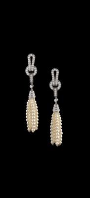 A Pair of Agrafe Ear Pendants by Cartier - Klenoty