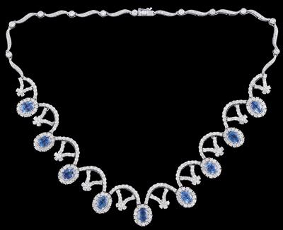 A Brilliant and Sapphire Necklace - Jewellery