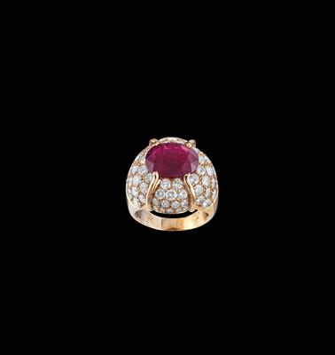 A Brilliant and Ruby Ring by Moroni - Jewellery