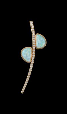 A Brilliant and Opal Brooch by Seitner - Gioielli