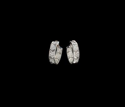 A Pair of Brilliant Hoop Earrings Total Weight c. 7 ct - Gioielli
