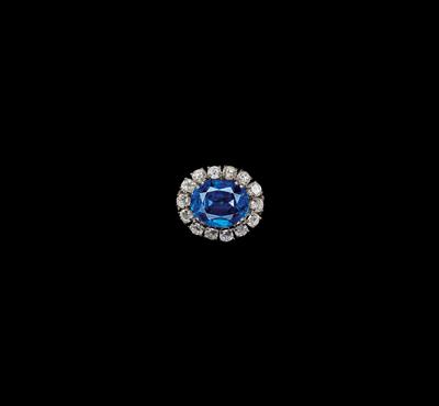 A Brilliant Ring with Untreated Sapphire c. 5.40 ct - Jewellery