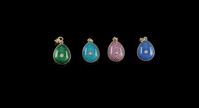 Four Miniature Egg Pendants - Jewellery