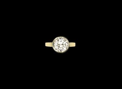 An Old-Cut Brilliant Solitaire Ring c. 3.27 ct - Jewellery