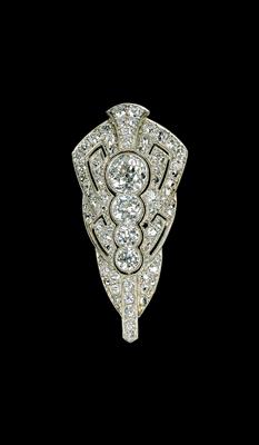 An Old-Cut Diamond Brooch, Total Weight c. 3.50 ct - Jewellery