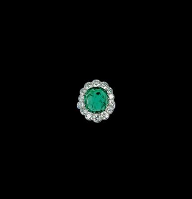 A Brilliant and Emerald Ring - Klenoty