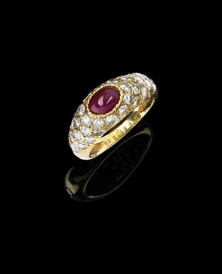 A Brilliant and Ruby Ring by Van Cleef & Arpels - Gioielli