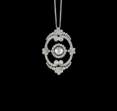 An Old-Cut Diamond Pendant, Total Weight c. 8.20 ct - Gioielli