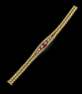 A wristwatch with brilliants and rubies by Boucheron - Gioielli