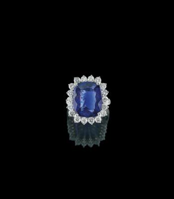 A brilliant ring with tanzanite c. 18.50 ct - Gioielli