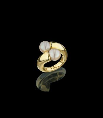 A Toi et Moi cultured pearl ring by Cartier - Gioielli