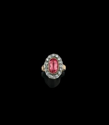 Diamantring mit foliertem Topas ca. 2,50 ct - Juwelen