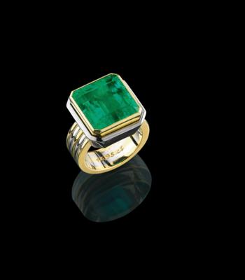 Ring mit Smaragd Typ Kolumbien ca. 16,95 ct - Juwelen