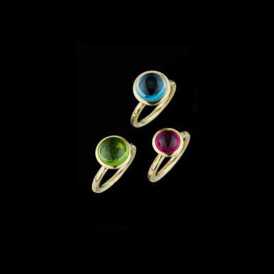 3 gemstone rings - Exkluzivní šperky