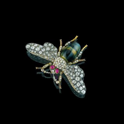 An old-cut diamond bumblebee brooch total weight c. 3 ct - Exkluzivní šperky