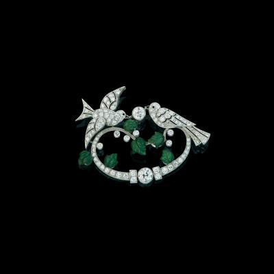 An old-cut diamond bird brooch - Exquisite Jewels