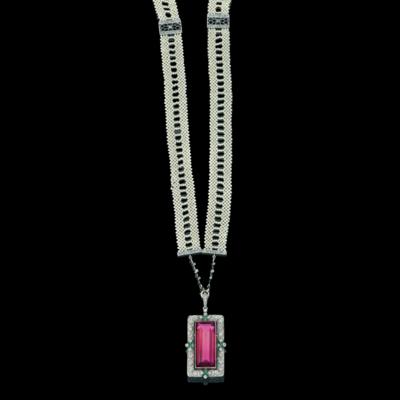 An Art Deco seed pearl sautoir with tourmaline pendant - Exkluzivní šperky