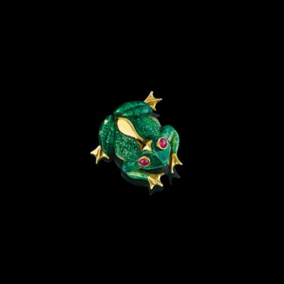 A brooch in the shape of a frog - Exquisite Jewels
