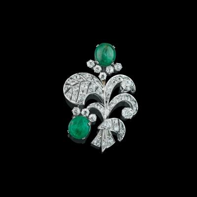 Diamant Smaragdanhänger aus altem Europäischen Adelsbesitz - Juwelen