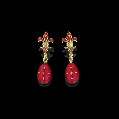 A pair of egg-shaped ear stud pendants, Fabergé by Victor Mayer - Exquisite Jewels