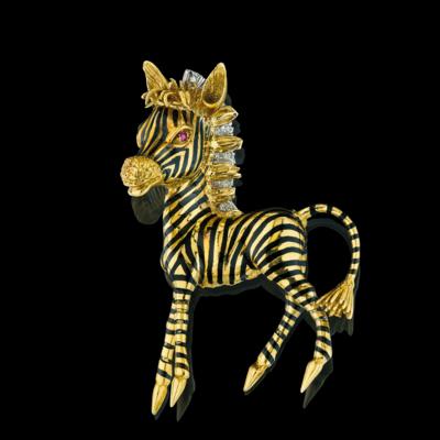 A zebra brooch by Frascarolo - Exquisite Jewels