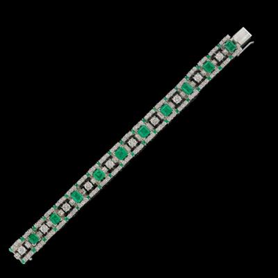 Brillant Smaragd Armband - Juwelen