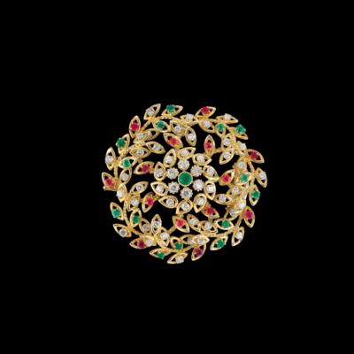 A Brilliant and Coloured Stone Brooch by Cartier - Exkluzivní šperky