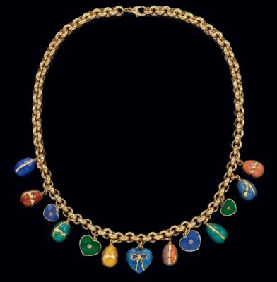 A necklace with enamel pendants - Exkluzivní šperky