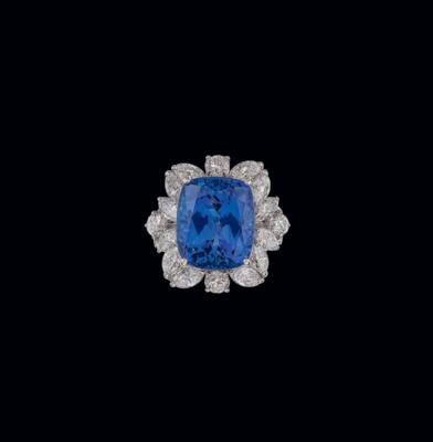 A diamond and tanzanite ring - Exkluzivní šperky