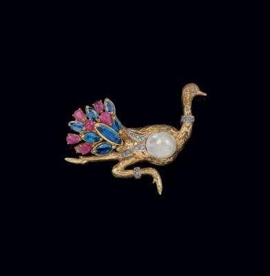 An ostrich brooch by Moroni - Exquisite Jewels