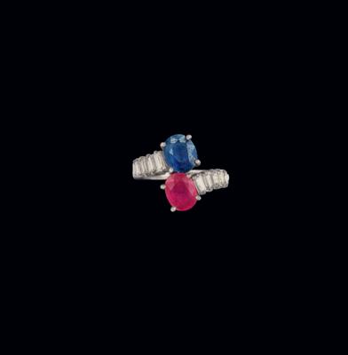 A Toi et Moi ruby and sapphire ring - Exkluzivní šperky
