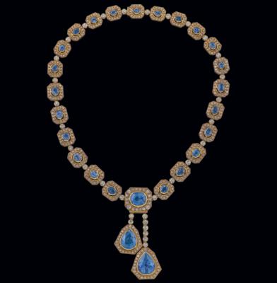 An adjustable sapphire necklace total weight c. 44.60 ct - Exkluzivní šperky