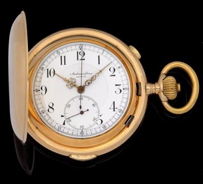 A pocket watch with chronograph and minute repeater - Orologi da polso e da tasca