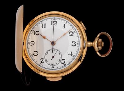Taschenuhr mit Chronograph und Viertelstundenrepetition - Armband- und Taschenuhren