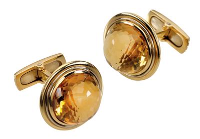 A pair of citrine cufflinks - Orologi da polso e da tasca