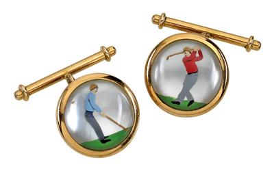 A pair of golf cufflinks - Orologi da polso e da tasca