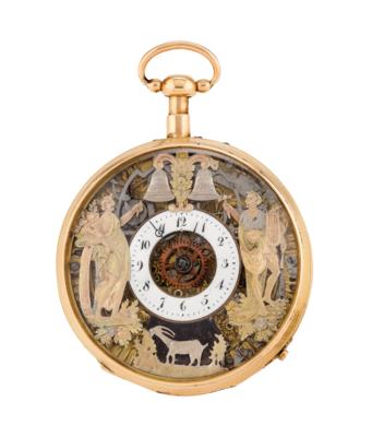 An erotic pocket watch with 1/4 hour repeater - Orologi da polso e da tasca