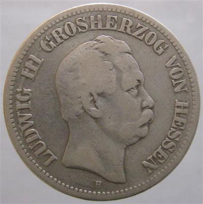 Hessen, Ludwig III. 1848-1877 - Münzen, Medaillen und Papiergeld