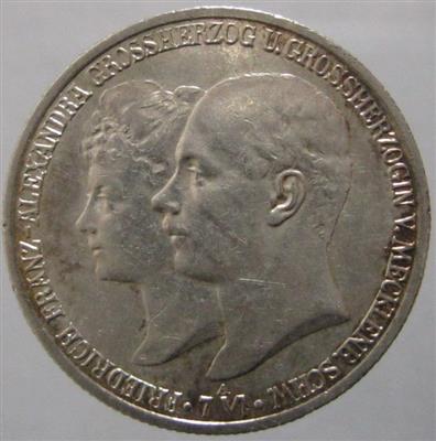 Mecklenburg-Schwerin, Friedrich Franz IV. 1897-1918 - Mince, medaile a papírové peníze